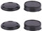 FANZR Objektivdeckel und Gehäusekappen-Set für Canon FD Mount Lens & FL Mount Lens w/Canon AE-1P F-1 AV-1 A-1 AE-1 T-80 Kamera, 2 Stück, Schwarz
