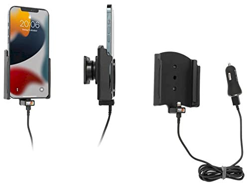Brodit Gerätehalter 721277 | Made IN Sweden | mit Ladefunktion für Smartphones - Apple iPhone 13 Pro Max, Schwarz