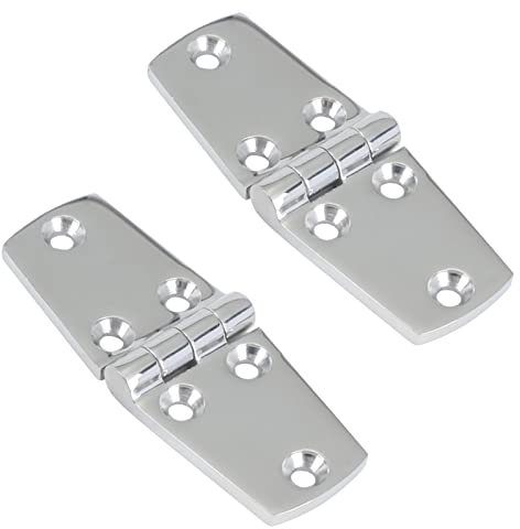 AMYSPORTS Marine Mount Door Hinges Steel Stainless Hatch Boat Hinge Hardware Heavy Duty Boat Hinge Deck Cabinet SUS316 1.51 inch x 4.01 inch 2pcs