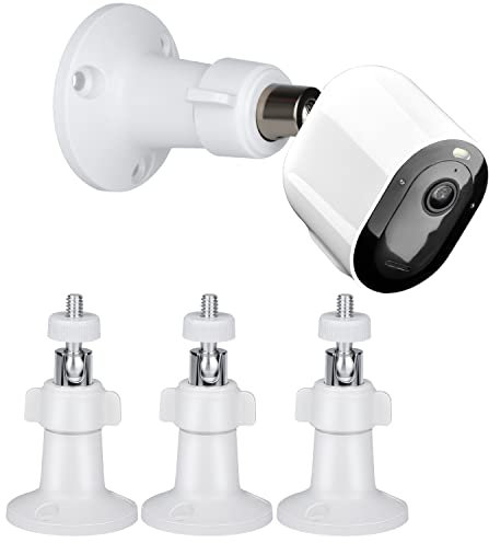 Indoor/Outdoor Security Wall Mount for All Arlo Camera, Arlo Ultra, Arlo Essential, eufyCam E/2C, Ultra/Ultra 2, & Others - Ring Stick Up Cam Battery and Compatible Camera with 1/4 Screw Head (3pcs)