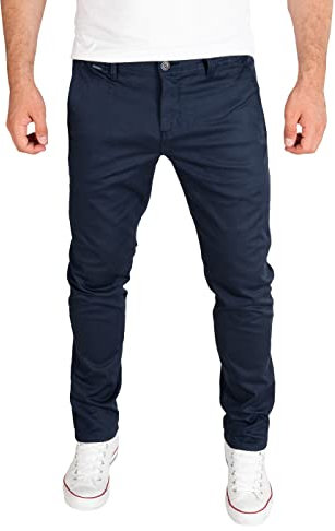 PITTMAN Andrew - Herren Hose - Chino Cargo Jogger Für Männer - Baumwoll Herrenhosen, Blau (Maritime Blue 193831), W38/L30