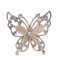 JUNYY Damen Strass Kristall Schmetterling Brosche Pins Elegant Insekten Schal Schal Corsage Kleidung Accessoires(Gold)