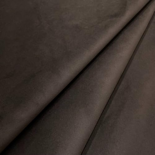 Regents Lux Soft Touch Plain Velvet Fire Retardant Plush Low Velour Cushion Sofa Upholstery Fabric Sold by the Metre - Mushroom Brown - Sample