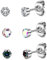 ORAZIO 3 Paar Ohrstecker für Frauen Titanium Mädchen Ohrringe Set Hypoallergen Cubic Zirkonia Herren Ohrringe 3/4/5mm Schlaf Ohrstecker Hypoallergen für empfindliche Ohren