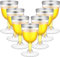 LATERN 50 Piezas Copas de Vino con Borde de Plateado, 170ml Reutilizables Copas de Cata de Vino de Plástico Copas de Vino de Fiesta con Tallo para Whisky Champán Cerveza Cóctel Martini (13,5 x 6,5cm)
