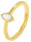 BCughia Bagues délicates, bagues pour femme vintage, or, argent, blanc, marquise opale, ovale, cadeau de Saint Valentin, taille réglable, Einstellbar, Argent, Opale