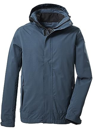 killtec Herren Funktionsjacke/Outdoorjacke mit abzippbarer Kapuze KOS 87 MN JCKT_XENIOS, stahlblau, 4XL, 39147-000