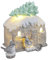 formano LED Wohnwagen mit Vögeln | Winter Design | Weihnachten Dekofigur Figur | 13x13 cm