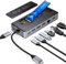 ORICO 8-in-1 USB C Docking Station mit M.2 SSD Gehäuse, USB C Hub für M.2 NVMe/SATA SSD, 10Gbps, 4K@60Hz HDMI, 100W PD, Ethernet, 15cm Kabellänge-OM28PR