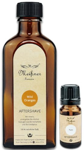 Meißner Tremonia - 100ml After Shave Herren Wild Oranges - After Shave ohne künstliche Zusatzstoffen - erfrischendes Aftershave mit antiseptischer Wirkung - Für die tägliche Bartpflege