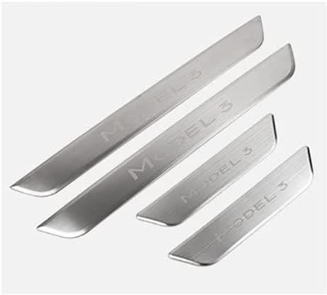 KENANS 4 pack car door sill strip for Tesla Model 3 door sill cover interior door sill protector bumper protector anti-rust