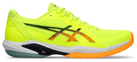 ASICS Solution Swift FF 2 Padel, Sneaker Uomo, Giallo Sicurezza/Arancione Stadio, 40 EU