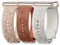 V.R.HOPE 3 Pack Watch Straps Compatible with Apple Watch Bands for Women 42mm(Series 10) 40mm 41mm 38mm,Fashion Flower Silicone Sport Wristband for iWatch Series 10/9/8/7/SE/6/5/4/3/2/1-C