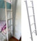 Weiße einhängbare Bettleiter für Zuhause im Loft-Schlafsaal, 4/5-Stufen-Etagenleiter für Wohnmobile, Metallstufe Twin-Climb-Leiter, robuste Ersatz-Schrägleiter für Etagenbetten (Size : 150cm(59))