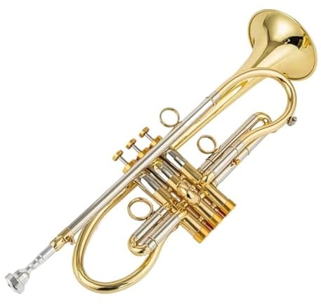Professionell Trompete Profi-Trompete aus Gold B-Klappe Messing vergoldet Profi-Instrument mit Koffer