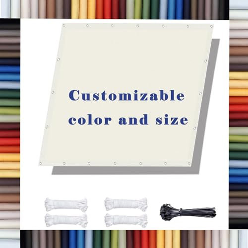 Protection solaire pour balcon, 95 % de protection UV, tissu de marquise, polyester PES, résistant à la déchirure, résistant aux intempéries, pour les installations de jardin, le camping et les