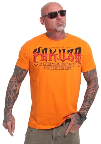 Yakuza Herren Throne T-Shirt, Orange Popsicle, L
