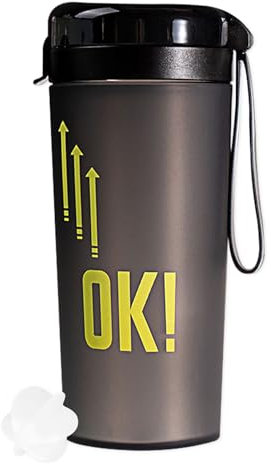 EACHPT Shaker per Proteine,Bottiglia Shaker per proteine da 400 ml con sfera di Miscelazione,senza BPA e a prova di perdite,Piccolo shaker e Bottiglie dacqua facili da Impugnare per Sport e Fitness