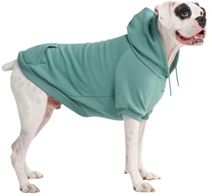 Spark Paws Hunde-Kapuzenpullover – Premium-Qualität, butterweich, hervorragender Komfort und Passform, beruhigende Fleece-Innenseite, geeignet für alle Rassen - Teal - 4XL