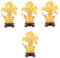 Cabilock 4 Sets Glücksbaumschmuck Japanische Heimdekoration Japanischer Geldbaum Citrin Baum des Lebens Goblincore Raumdekoration Citrin Geldbaum Zimmerpflanzen Feng Shui