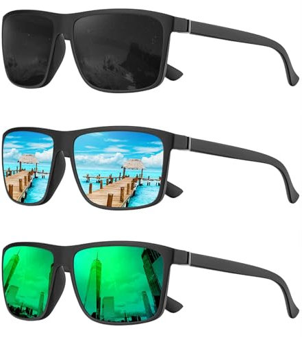 Perfectmiaoxuan Polarisierte Sonnenbrille Herren/Damen ; Vintage/Klassisch Brillengestell; UV400-HD-Pilotobjektive;Golf/Fahren/Angeln/Reisebrille/Outdoor-Sportarten Mode Sonnenbrille