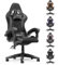 Racingreat Gaming Chair,Ergonomic Gaming Chair for Adults, Height Adjustable Reclining Computer Game Chair Comfortable with Headrest and Lumbar Support (Without Footrest, Grey)