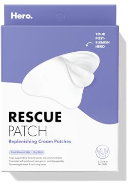 HERO COSMETICS Rescue Patch – The Moisturizing Cream Patch for Post-Blemish Skin. Provides Instant Moisture and Long-Lasting Hydration. Dermatologist-Tested and Won’t Clog Pores. 6ct (3 pairs)