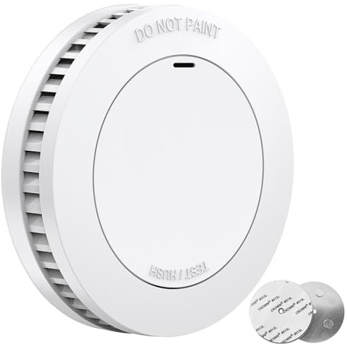 Xindum 10 Jahre Rauchmelder mit Magnethalter, Tüvrheinland zertifizierter Feuerwehrdetektor ohne blinkende LED, 85dB Hörer Alarm, Stummschaltfunktion, Kleiner weißer Feueralarm, EN14604