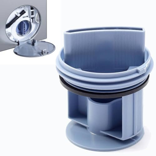Washing Machine Drain Outlet Seal Cover, Blue Replacement Drainage Pump Plug Washer Repair Part Fit for Siemens Bosch WM1095/1065 WD7205