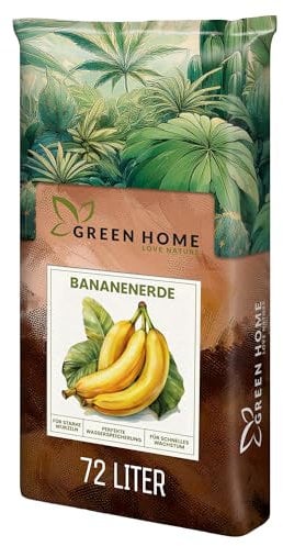 Green Home Bananenerde 72L - Erde für Bananen & Tropenpflanzen |Pflanzerde mit Langzeitdünger | Mit Perlite, Kokosfasern & Rindenhumus | Erde für Hochbeet, Kübel & Garten, pH 5,8