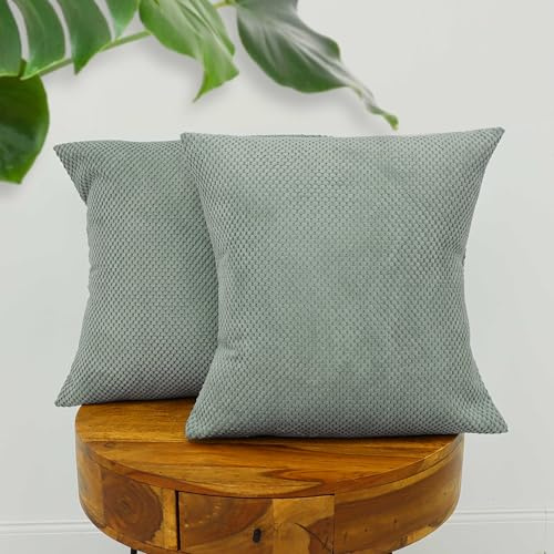 Amilian 2er Set Kissen mit Füllung und Bezug – Dekokissen für Sofa, Bett oder Couch – Zierkissen Set mit weichem Innenkissen – Waschbar & stilvoll - Blattpoesie - 40 x 40 cm