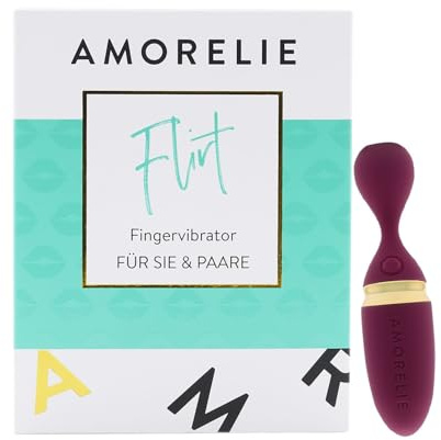 AMORELIE Flirt – Finger-Vibrator | wasserfest | aus weichem Silikon