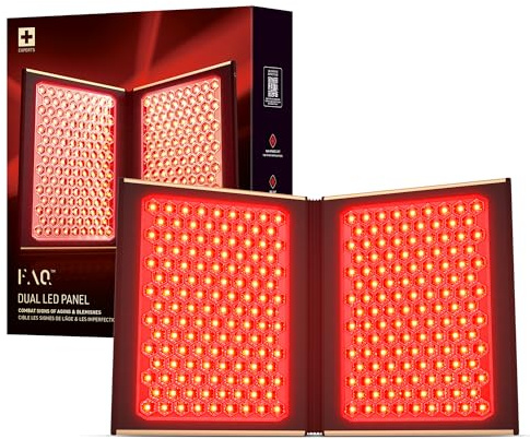 FAQ LED Dual Panel - 512 Multi-Color LED Panel Light for Skin | LED Panel, Dual Panel, Red Light, Near Infrared, Amber Light, Blue Light, Portable, Skin Radiance, Wellness