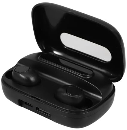 Toddmomy Kabellose in Ear Funkkopfhörer Mit Digitalanzeige Ipx7 Schweißschutz 8d Stereo Sound Tragbares Touch Control Headset Für Outdoor Und Sport Schwarzes Ergonomisches Design