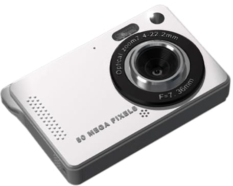 Bosiyrggrl M08 Digital Camera Ccd Small Camera for Students Small Portable Retro Campus Card Machine Gray with 32G Memory Card.
