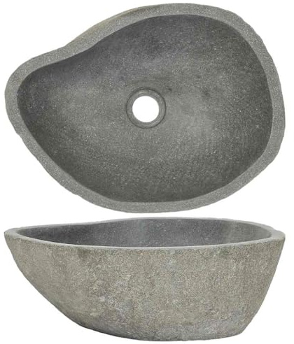 Solivagant Lavandino in Pietra di Fiume Ovale (37-46) x(29-36) cm,Grigio Talpa,21.95kg