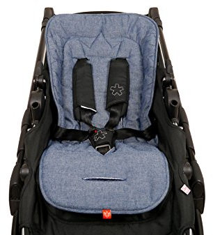 Kaiser 6537872 Sommer Komfortauflage Kinderwagenauflage Kinderwageneinlage Sitzauflage Crown navy melange