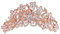 EVER FAITH Damen Österreichische Kristall Hochzeit Elegante Blume Cluster Haar Kamm Klar Rose Gold-Ton