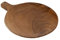 Brillibrum Design Frühstücksbrettchen Aus Teakholz Servier Teller Servierbrett Teak Brotzeitbrett Rund mit Griff