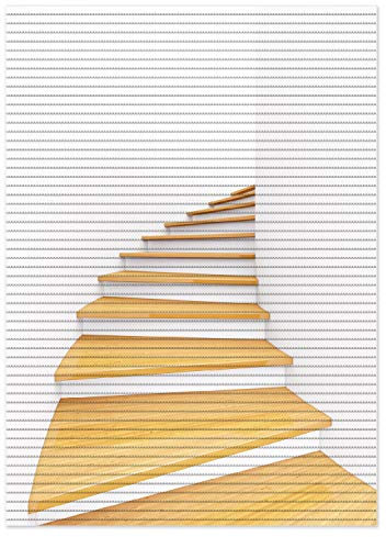 Wallario Duschmatte Antirutschmatte Badmatte Fußmatte Wendeltreppe aus hellem Holz, Größe ca. 70 x 50 cm