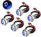 Linkstyle 5 Piezas 19mm Interruptor de Botón, 4 Pin Metal Pulsador ON/Off Redondo Interruptores Pulsador con Luz LED y Cable para Coche
