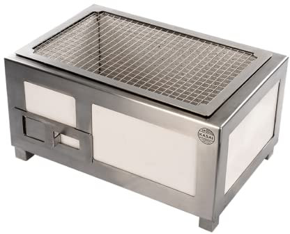 SousVideTools Small Stainless Steel Konro Grill | Traditional Japanese Style Hibachi BBQ | 210 mm x 400 mm x 260 mm