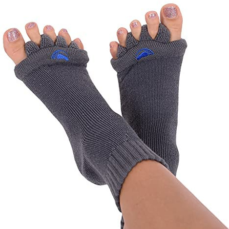 Happy Feet Original Fußausrichtungssocken mit Zehentrenner ANTHRAZIT S