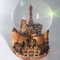 VIANAYA - Bola de nieve Paris Torre Eiffel – Base de resina con monumentos en 3D y globo de cristal con purpurina brillante – Color cobre – Tamaño mediano (altura 11 cm)