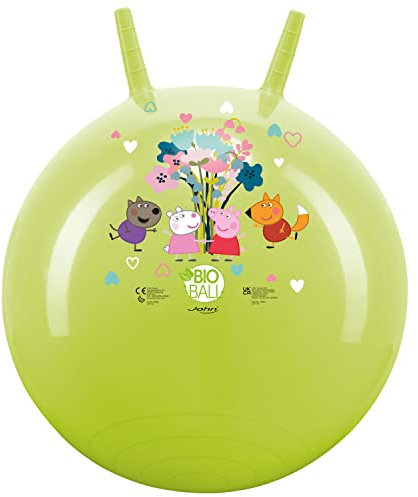 John Bio Kinder Sprungball Hüpfball Peppa Pig grün 45-50cm 1 Stück