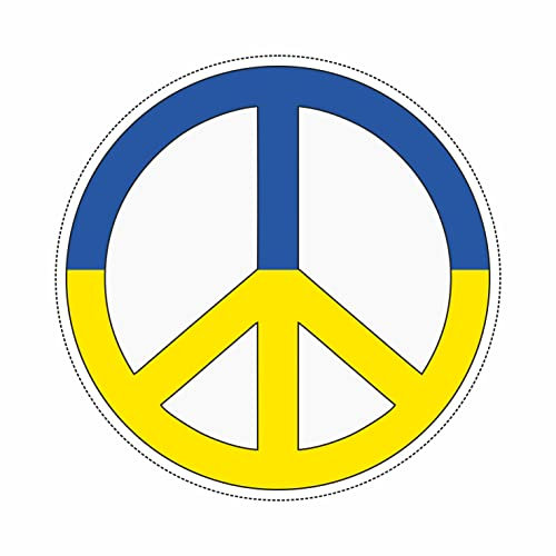 Generisch Flaggen Aufkleber Ukraine Peace Frieden 8cm | Sticker Autoaufkleber