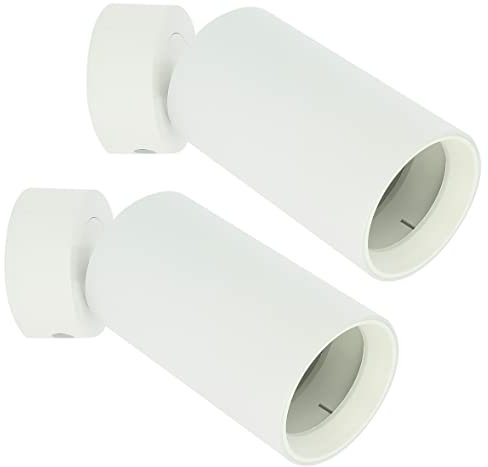 Arum Lot de 2 Appliques Murales ou Plafoniers d'Interieurs Jefferson Blanc GU10 Salon Chambre Couloir