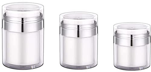 2PCS Cosmetic Jar Vacuum Bottle,Airless Pump Jar Empty Refillable Cream Dispenser Bottle Portable Moisturiser Container Cosmetic Container (2PCS 30ML)