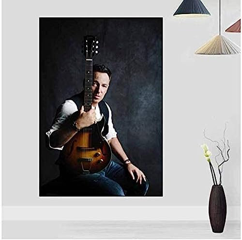 Poster Bruce Springsteen Music Star Poster Foto Porträt Bilder Wand Kunst Leinwand Malerei Poster Und Drucke Home Decor 50X70Cm Kein Rahmen