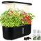 Cieex Système de culture hydroponique, réservoir d'eau de 3,6 l (station de culture des plantes), lumière de croissance LED 24 W, 10 pods, kit de germination pour jardin d'herbes aromatiques, hauteur